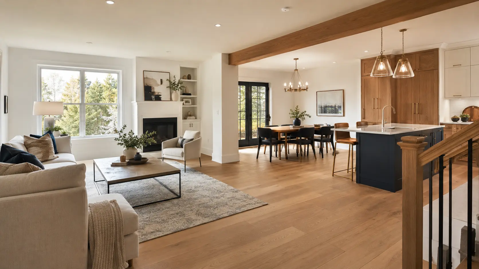 Open concept full home renovation by Kiarash Homes in the GTA